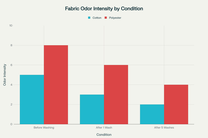Odor Intensity Comparison: Polyester vs Cotton Fabrics