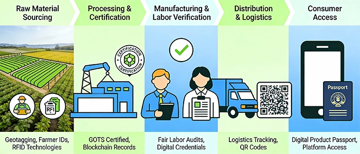Supply Chain Traceability Flow From Raw Materials to Consumer Verification