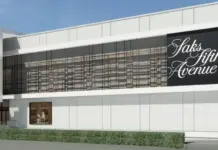 Exemplar Luxury Group Plans New Era for US Luxury Retail Exterior view of a modern Saks Fifth Avenue storefront with a large black sign reading 'Saks Fifth Avenue' and glass paneling above the ground level.