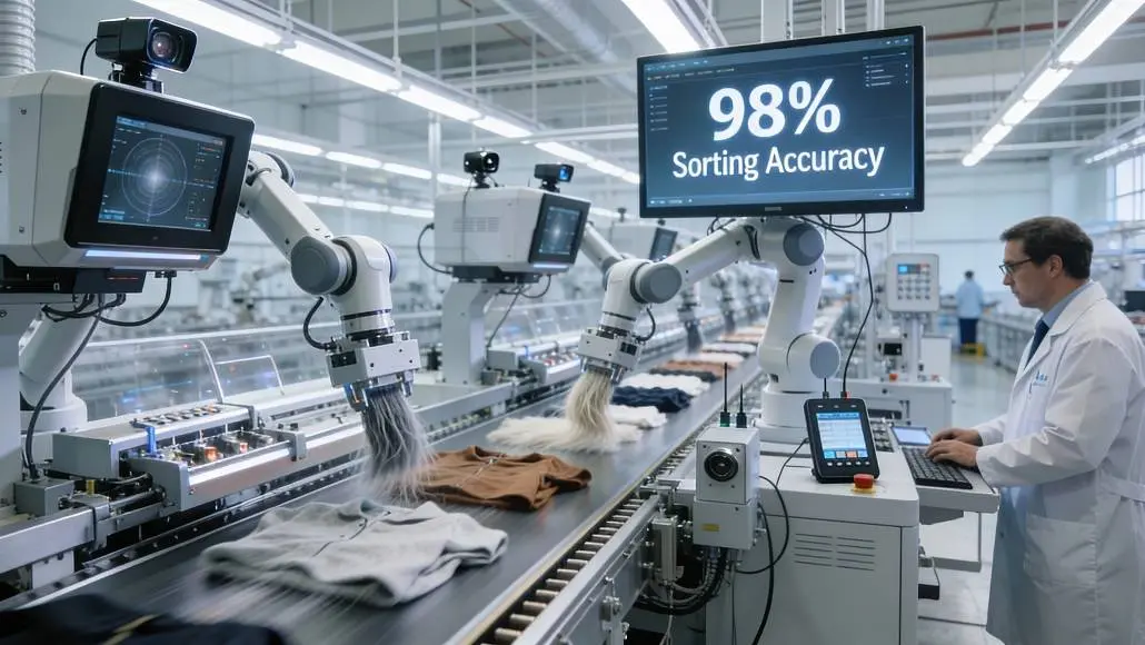 sorting technologies NIR RFID textile recycling automation accuracy efficiency