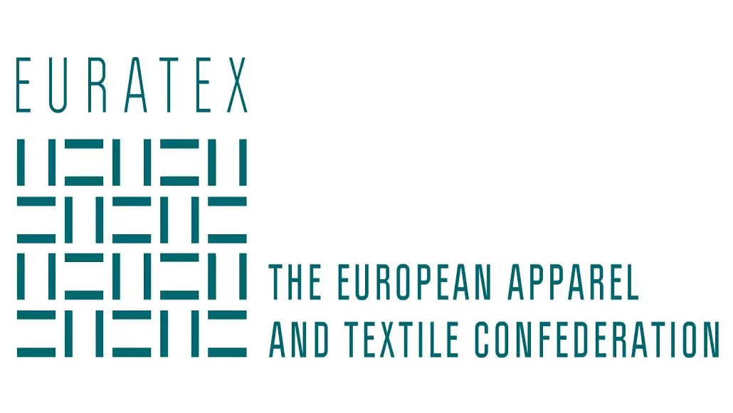 EURATEX logo featuring a teal geometric grid on the left and the words 'The European Apparel and Textile Confederation' on the right.