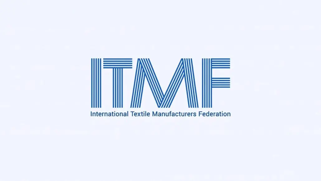 ITMF logo: the acronym ITMF in blue striped letters with the full name 'International Textile Manufacturers Federation' beneath, on a pale blue background.